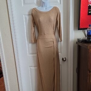 Elegant Gold Evening Dress
